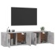 2 db betonszürke fali tv-szekrény 80 x 34,5 x 40 cm 2 db betonszürke fali tv-szekrény 80 x 34,5 x 40 cm