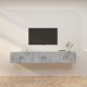 3 db betonszürke fali tv-szekrény 80 x 34,5 x 40 cm