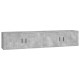 2 db betonszürke fali tv-szekrény 100 x 34,5 x 40 cm