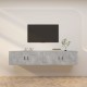 2 db betonszürke fali tv-szekrény 100 x 34,5 x 40 cm