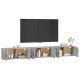 3 db betonszürke fali tv-szekrény 100 x 34,5 x 40 cm 3 db betonszürke fali tv-szekrény 100 x 34,5 x 40 cm