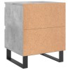 2 db betonszürke szerelt fa éjjeliszekrény 40 x 35 x 50 cm