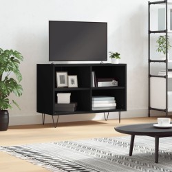 Fekete szerelt fa tv-szekrény 69,5x30x50 cm Fekete szerelt fa tv-szekrény 69,5x30x50 cm