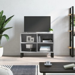 Betonszürke szerelt fa tv-szekrény 69,5x30x50 cm