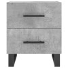 2 db betonszürke szerelt fa éjjeliszekrény 40 x 35 x 47,5 cm