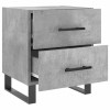 2 db betonszürke szerelt fa éjjeliszekrény 40 x 35 x 47,5 cm