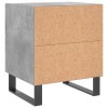 2 db betonszürke szerelt fa éjjeliszekrény 40 x 35 x 47,5 cm