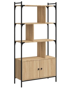 Sonoma tölgyfa ajtós könyvespolc 76,5x30x154,5 cm rétegelt fa