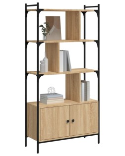 Sonoma tölgyfa ajtós könyvespolc 76,5x30x154,5 cm rétegelt fa