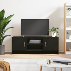 Fekete szerelt fa tv-szekrény 102x30x37,5 cm