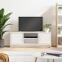 Magasfényű fehér szerelt fa tv-szekrény 102x30x37,5 cm