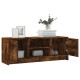 Füstös tölgyszínű szerelt fa tv-szekrény 102x30x37,5 cm