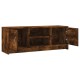 Füstös tölgyszínű szerelt fa tv-szekrény 102x30x37,5 cm