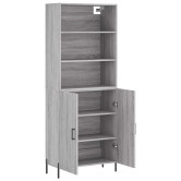 Szürke sonoma szerelt fa magasszekrény 69,5 x 34 x 180 cm Szürke sonoma szerelt fa magasszekrény 69,5 x 34 x 180 cm