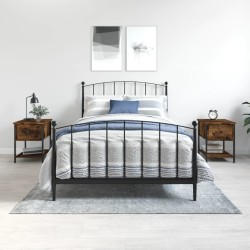 2 db füstös tölgyszínű szerelt fa éjjeliszekrény 34x35,5x45 cm