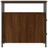 2 db barna tölgyszínű szerelt fa éjjeliszekrény 30x60x60 cm