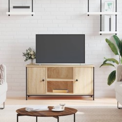 Sonoma-tölgyszínű szerelt fa fali tv-szekrény 100x40x50 cm