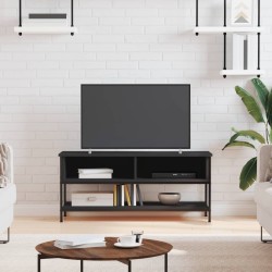 Fekete szerelt fa tv-szekrény 100 x 35 x 45 cm