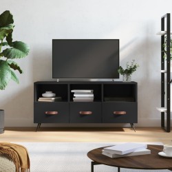 Fekete műfa tv-szekrény 102 x 36 x 50 cm