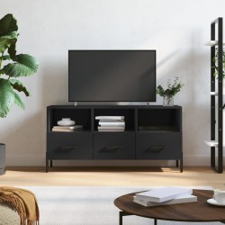 Fekete műfa tv-szekrény 102 x 36 x 50 cm