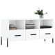 Fehér magasfényű szerelt fa tv-szekrény 102x36x50 cm Fehér magasfényű szerelt fa tv-szekrény 102x36x50 cm