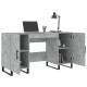 Betonszürke szerelt fa íróasztal 140 x 50 x 75 cm Betonszürke szerelt fa íróasztal 140 x 50 x 75 cm