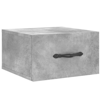 2 db betonszürke falra szerelhető éjjeliszekrény 35x35x20 cm