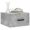 2 db betonszürke falra szerelhető éjjeliszekrény 35x35x20 cm
