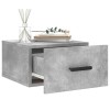 2 db betonszürke falra szerelhető éjjeliszekrény 35x35x20 cm