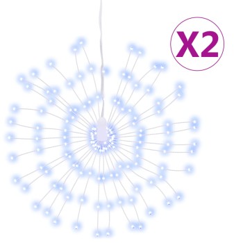 2 db karácsonyi hideg fehér csillagfény 140 db led 17 cm