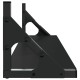 2 db fekete fali polc 60 x 15 x 15,5 cm