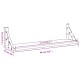 2 db fekete fali polc 60 x 15 x 15,5 cm