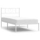 Fehér fém ágykeret fejtámlával 107x203 cm Fehér fém ágykeret fejtámlával 107x203 cm