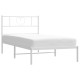 Fehér fém ágykeret fejtámlával 107x203 cm Fehér fém ágykeret fejtámlával 107x203 cm