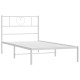 Fehér fém ágykeret fejtámlával 107x203 cm Fehér fém ágykeret fejtámlával 107x203 cm