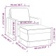 Kék bársony kanapéfotel lábtartóval 60 cm Kék bársony kanapéfotel lábtartóval 60 cm