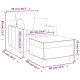 Krémszínű szövet kanapéfotel lábtartóval 60 cm Krémszínű szövet kanapéfotel lábtartóval 60 cm