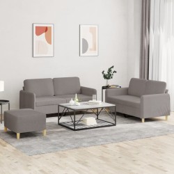 3 részes tópszínű szövet ülőgarnitúra párnákkal