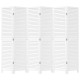 6 paneles fehér tömör császárfa térelválasztó