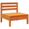 Viaszbarna tömör fenyőfa karfa nélküli kerti kanapé