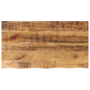 Tömör nyers mangófa természetes élű asztallap 110 x 60 x 2,5 cm