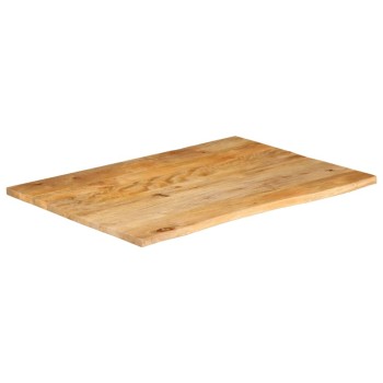 Tömör mangófa természetes élű asztallap 110 x 80 x 2,5 cm