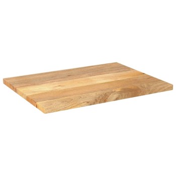 Tömör mangófa téglalap alakú asztallap 80x50x3,8 cm