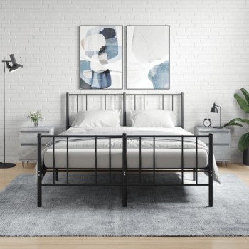2 db betonszürke szerelt fa éjjeliszekrény 40 x 35 x 50 cm