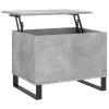 Betonszürke szerelt fa dohányzóasztal 60 x 44,5 x 45 cm