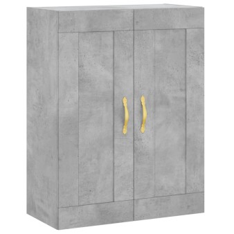 Betonszürke szerelt fa fali szekrény 69,5 x 34 x 90 cm
