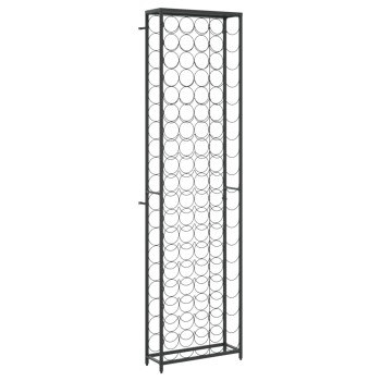 Fekete kovácsoltvas bortartó 95 palackhoz 54 x 18 x 200 cm