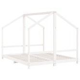 Fehér tömör fenyőfa gyerekágykeret 2 x (80 x 200) cm