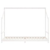 Fehér tömör fenyőfa gyerekágykeret 2 x (80 x 200) cm