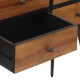 Tömör újrahasznosított tíkfa tálalóasztal fiókkal 116x30x76 cm Tömör újrahasznosított tíkfa tálalóasztal fiókkal 116x30x76 cm